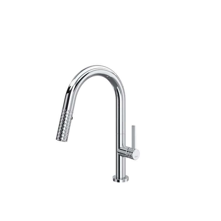 Elegant Transitional 13'' Polished Nickel Bar Faucet with Pull-out Spray