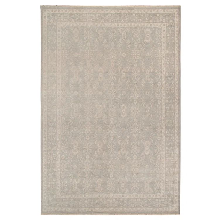 Ainsley Luxe Light Blue Hand-Knotted Wool-Viscose 8x10 Area Rug