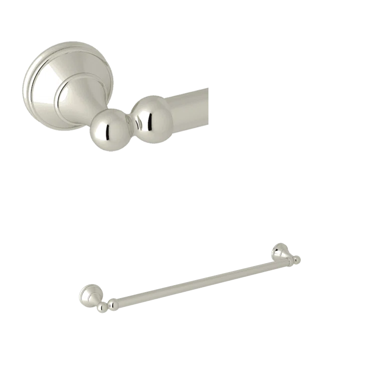 Georgian Era Polished Nickel 20" Wall Mounted Towel Bar