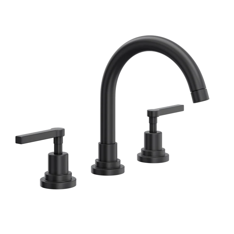 Lombardia Polished Nickel 8'' Widespread Modern Bathroom Faucet