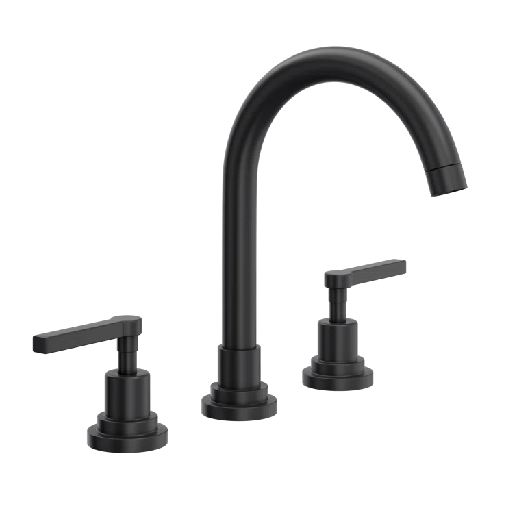 Modern Polished Nickel 8" Widespread Bathroom Faucet with Brass Construction