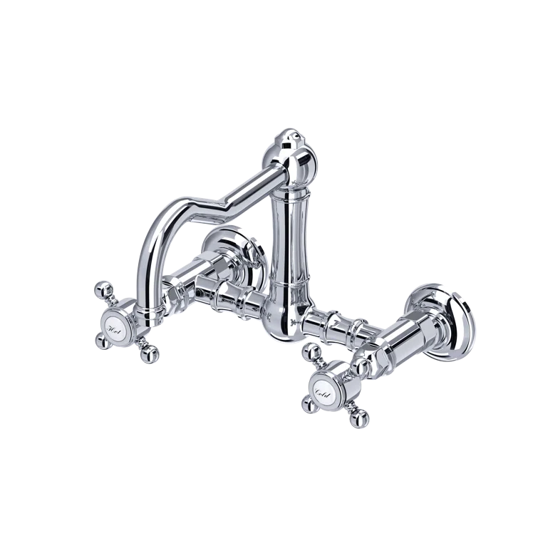 Acqui Classic 7" Polished Nickel Wall-Mounted Kitchen Faucet