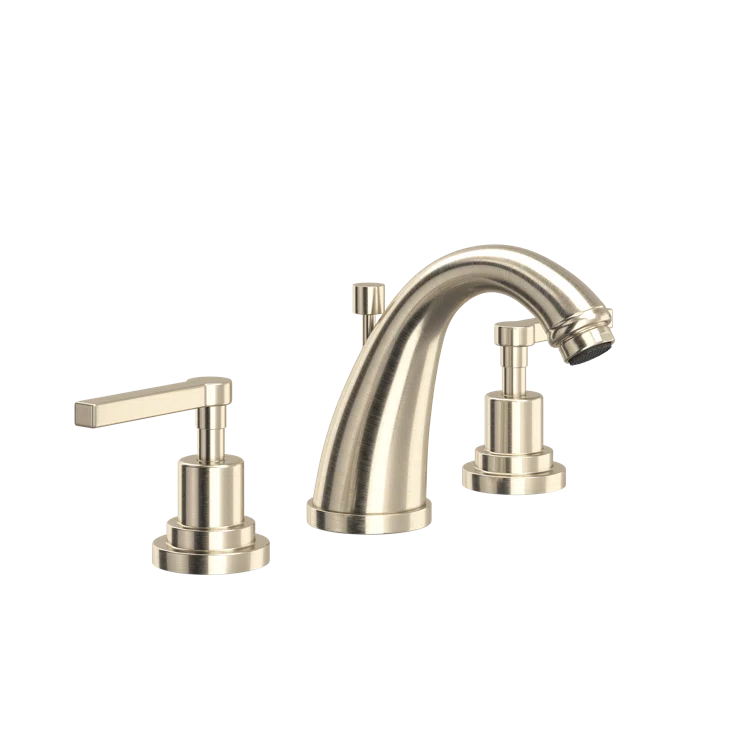 Lombardia Polished Nickel 5.5" Transitional Widespread Bathroom Faucet