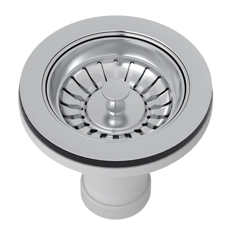 Polished Chrome Modern Basket Strainer Drain