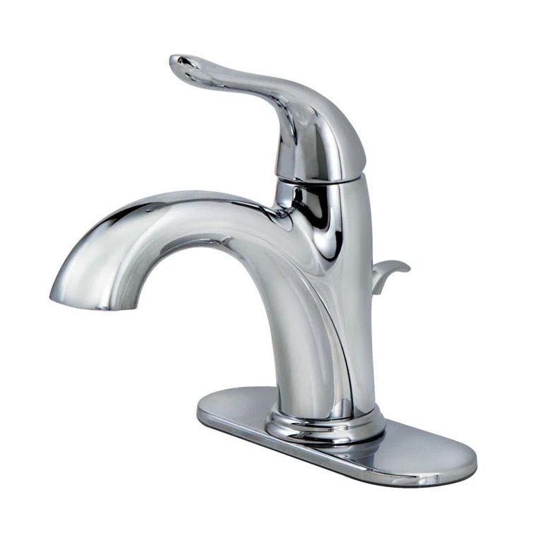 Pacifica Chrome Single Handle Mid Arc Bathroom Faucet