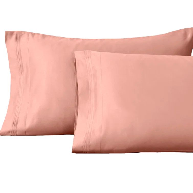Dusted Rose Egyptian Cotton 1500-Thread Count Pillowcase Set