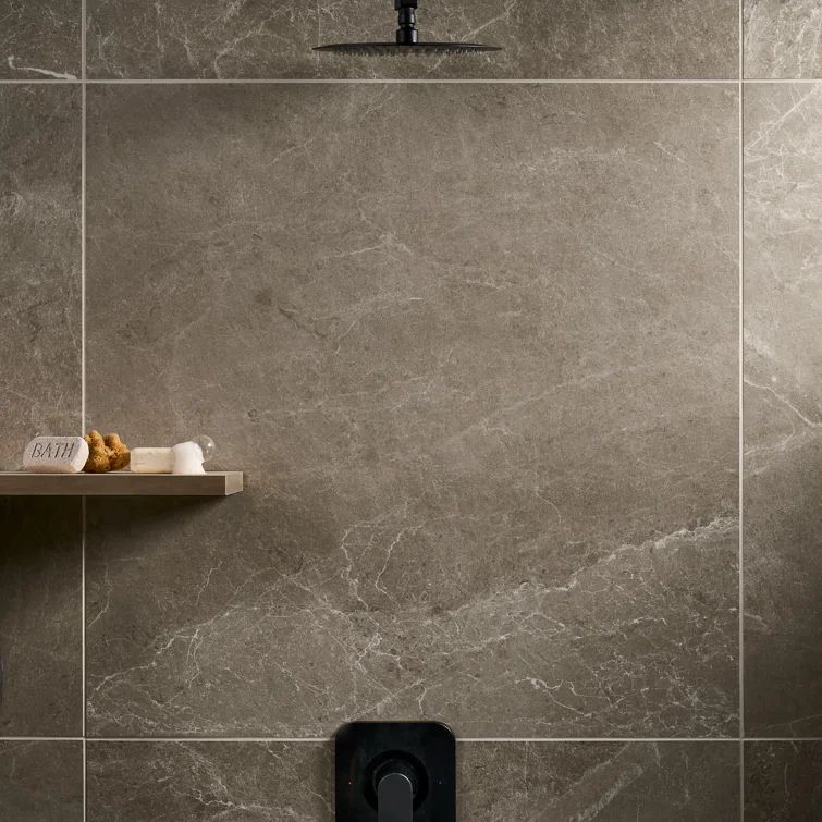 Greige Beige Large Format Matte Porcelain Floor and Wall Tile