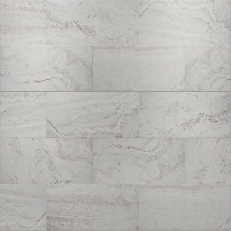 Tufo 12x24 White Matte Porcelain Wall and Floor Tile