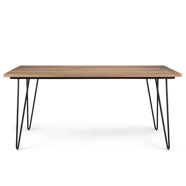 Hunter Solid Wood 66" Rectangular Dining Table in Natural