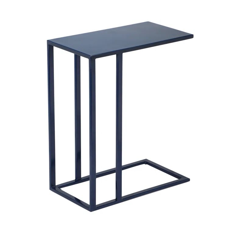 Navy Metal Slim C-Table End Table