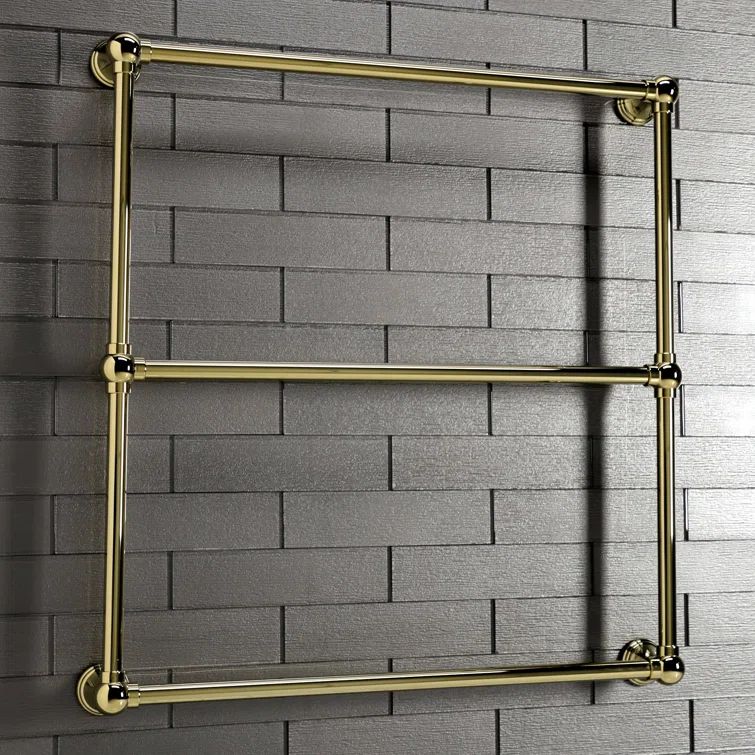Polished Brass 30-Inch Wall Mounted 3-Bar Towel Rack