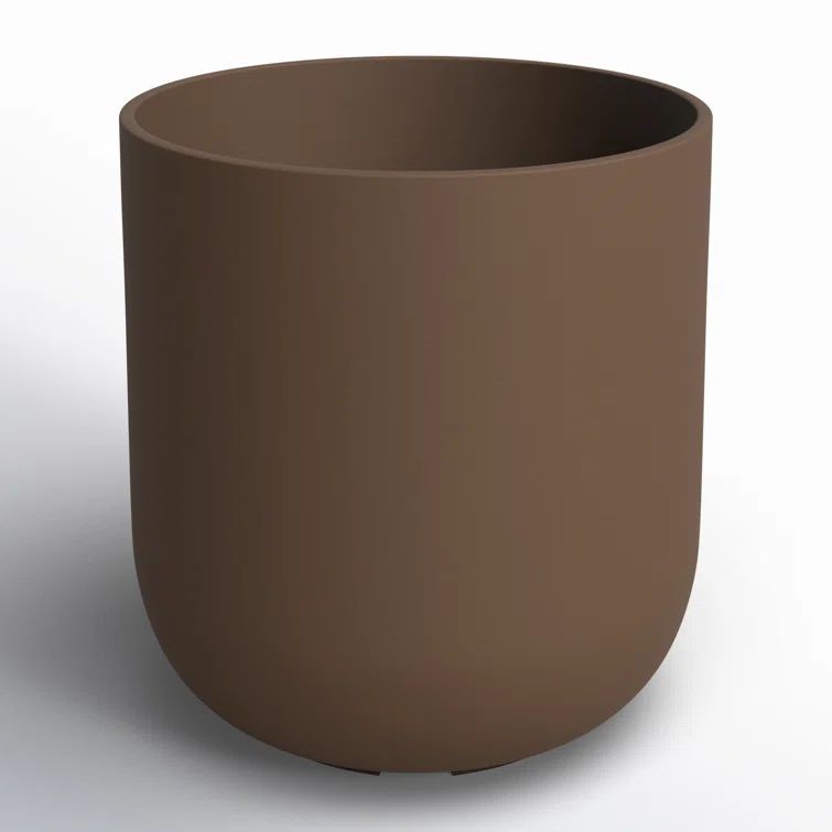 Kona Espresso 10" Modern Round Planter with Drainage Holes