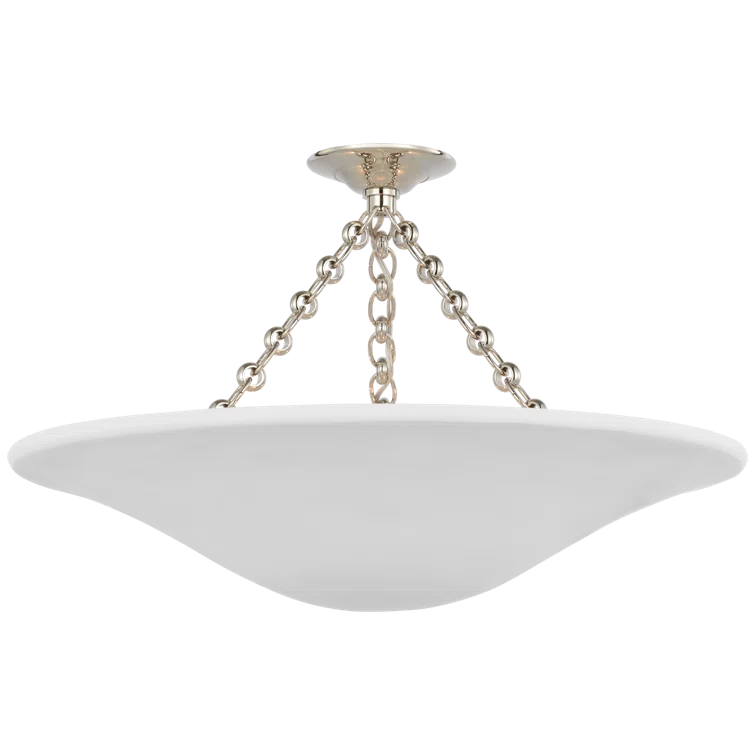 Polished Nickel 24" LED Semi Flush Mount Ceiling Light