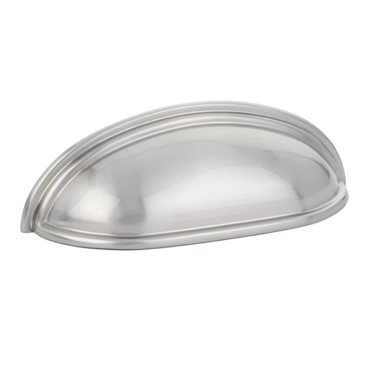 Brushed Satin Nickel 3" Traditional Cup Cabinet Pull