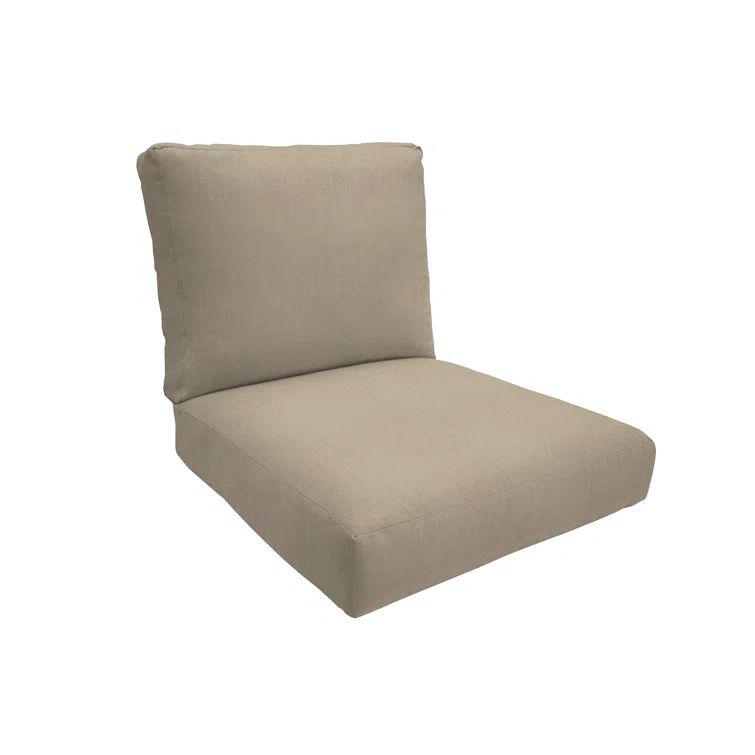 Taupe Polyester Outdoor Rectangular Furniture Cushion
