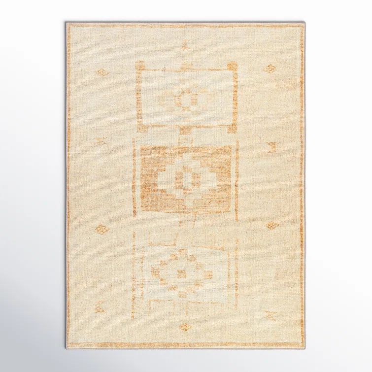 Solana Ivory & Beige Vintage-Inspired Easy-Care Area Rug - 6'7" x 6'7"
