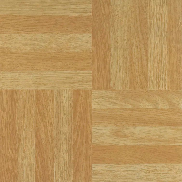 Tivoli Light Brown Self-Adhesive Vinyl Floor Tiles, 12" x 12"