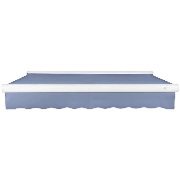 Dusty Blue 16' Motorized Retractable Patio Awning with Cassette