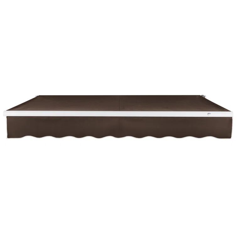 Maui 96" Brown Acrylic Manual Retractable Patio Awning