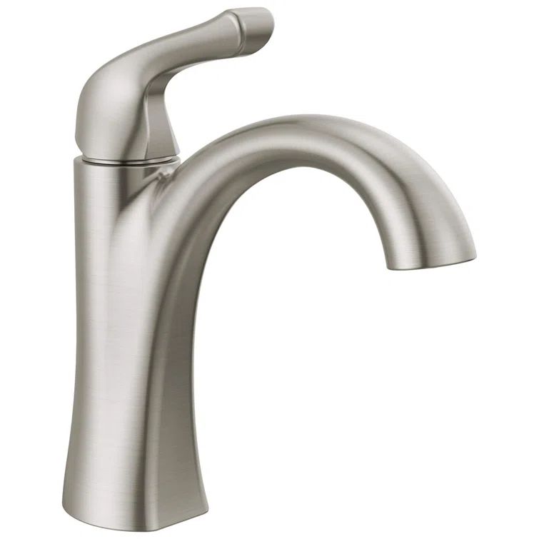 Spotshield Brushed Nickel Single Handle Bathroom Faucet