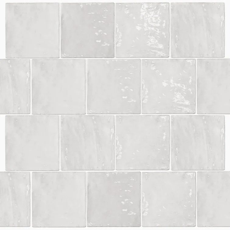 Duchess 4" x 4" Glossy Gray Ceramic Wall Tile