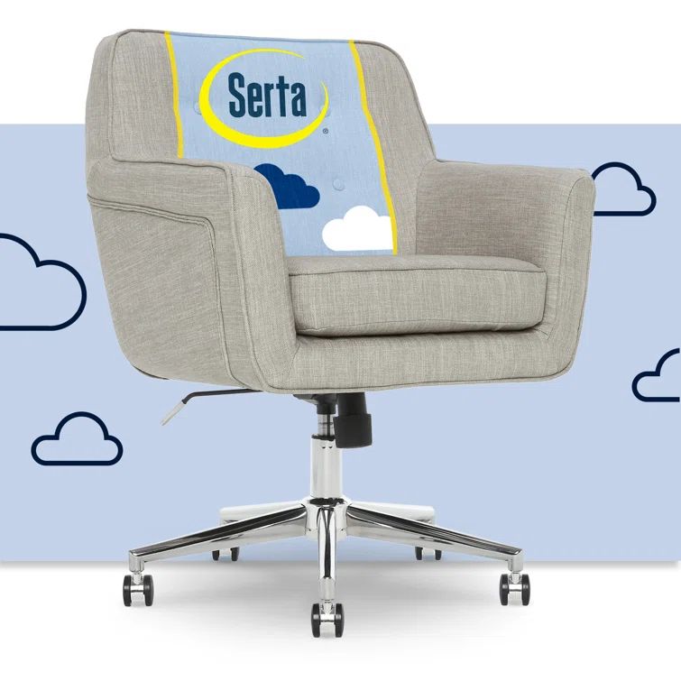 Ashland Light Gray Fabric Executive Swivel Office Chair