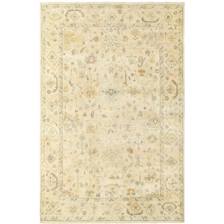 Palace Hand-Knotted Gray Wool 10' x 14' Area Rug