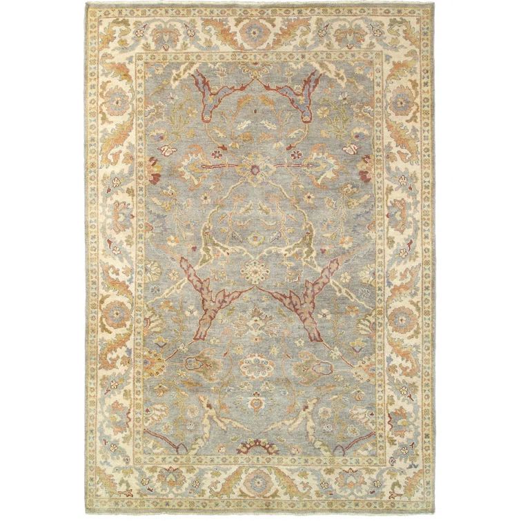 Gray Hand-knotted Wool Rectangular 8' x 10' Area Rug
