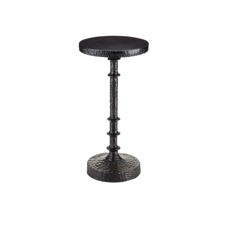 Gallo Round Black and Bronze Accent Table