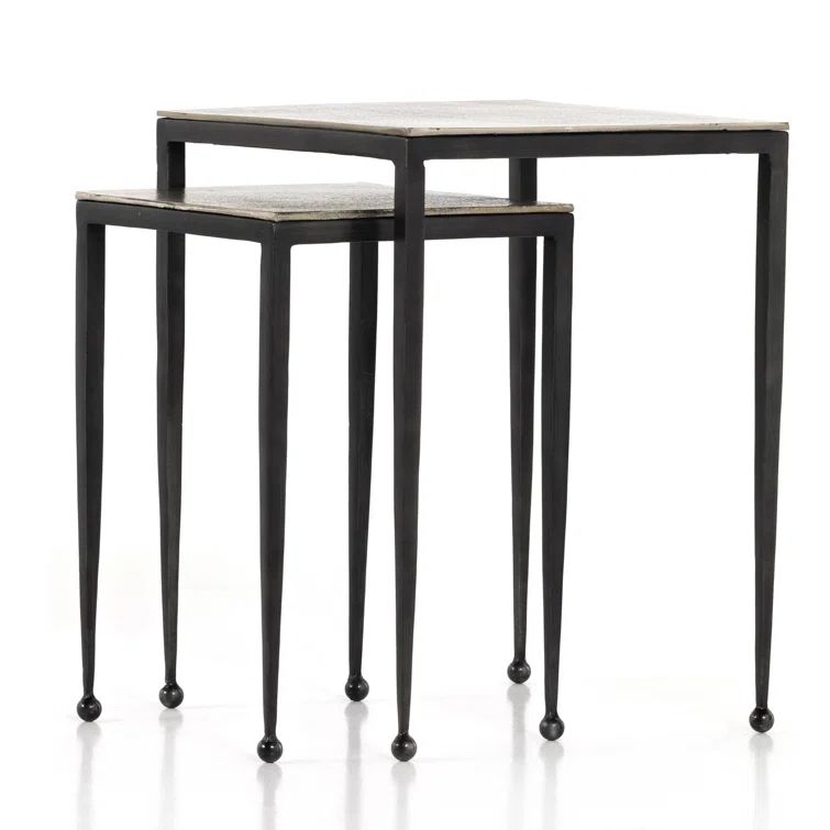 Dalston Antique Rust Metal Nesting End Tables