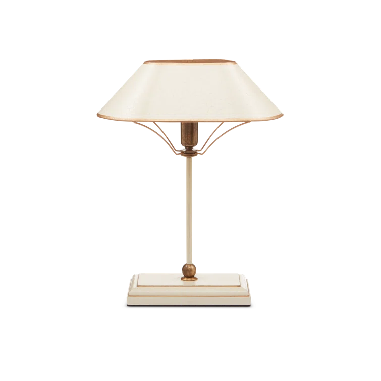 Daphne Ivory and Antique Brass Cordless Table Lamp