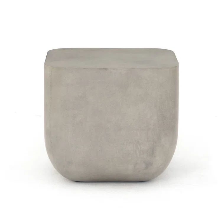 Gray Concrete Square End Table