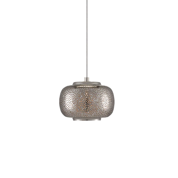 Pepper Silver Globe 5.5" Metal Pendant Light