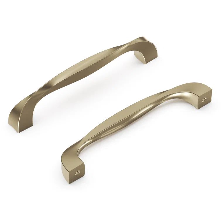 Elusive Golden Nickel Modern Bar Cabinet Handles with Mounting Hardware
