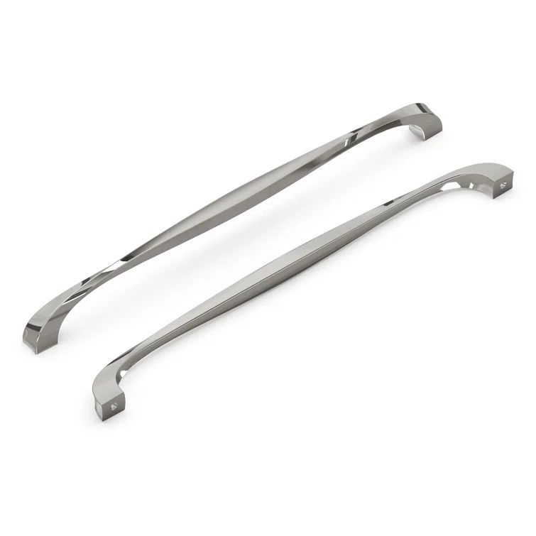 Polished Nickel 12-Inch Bar Cabinet Pulls with Mounting Hardware