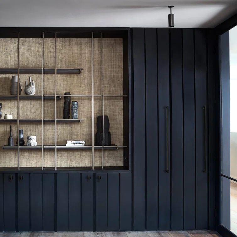 Buster + Punch 29.9 inch Black Cross Knurl Closet Bar
