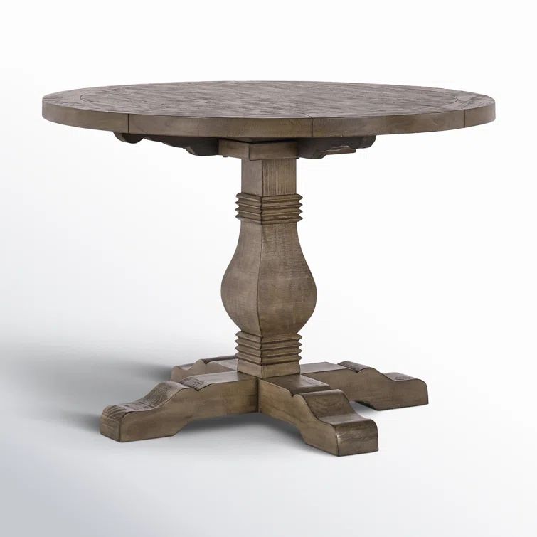 Quincy 42" Reclaimed Pine Wood Pedestal Dining Table