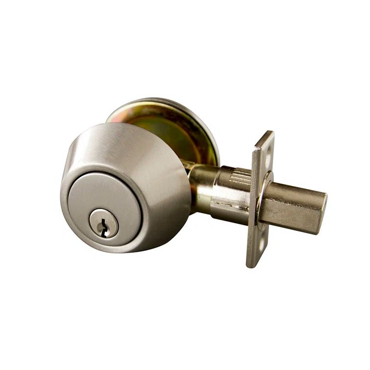 Satin Nickel Single Cylinder Universal Deadbolt
