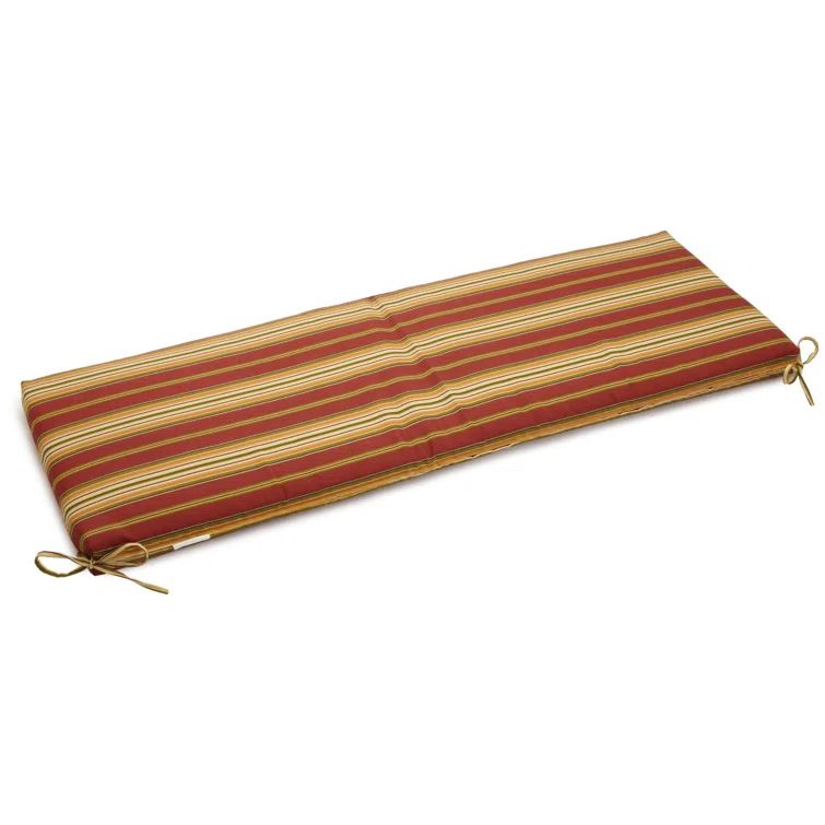 54" x 19" Striped Polyester Outdoor Bench Cushion
