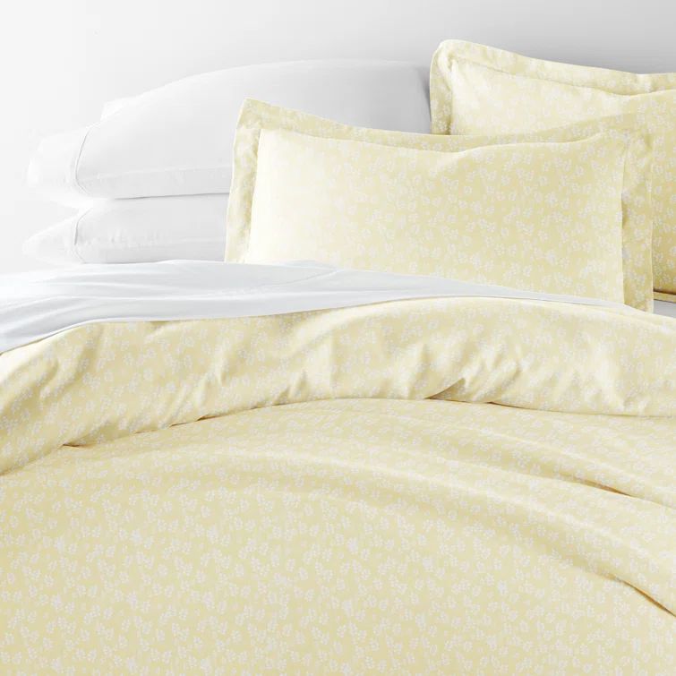 Ivory Twin/Twin XL Microfiber Wheatfield Duvet Cover Set