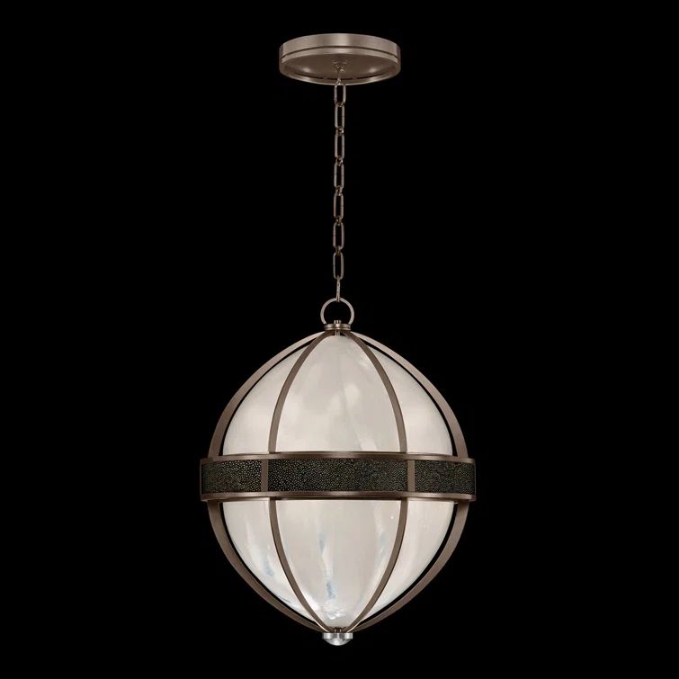 Mirage 18.75" Round Pendant with Bronze and Nickel Finish