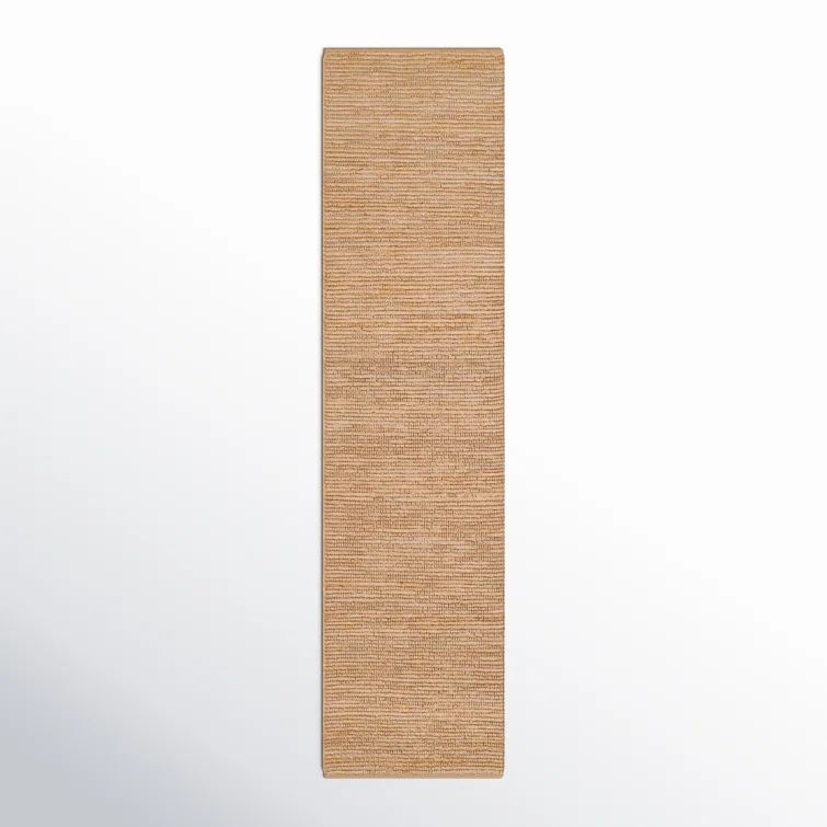 Camel Jute Flatweave Runner Rug 2'6" x 10'