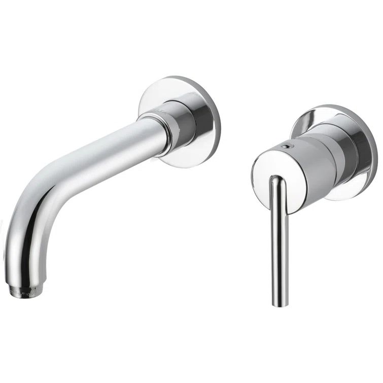 Delta Trinsic 7.5" Chrome Modern Wall-Mounted Bathroom Faucet