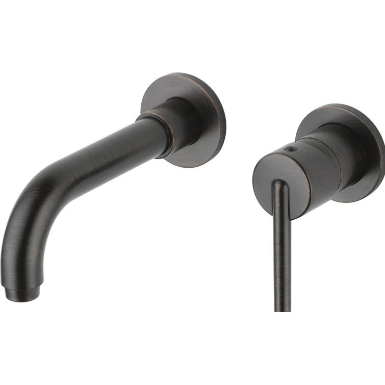 Sleek Venetian Bronze Wall Mounted Modern Bathroom Faucet