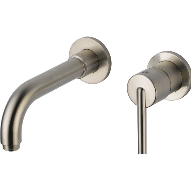 Sleek Stainless Steel Wall-Mounted Modern Bathroom Faucet