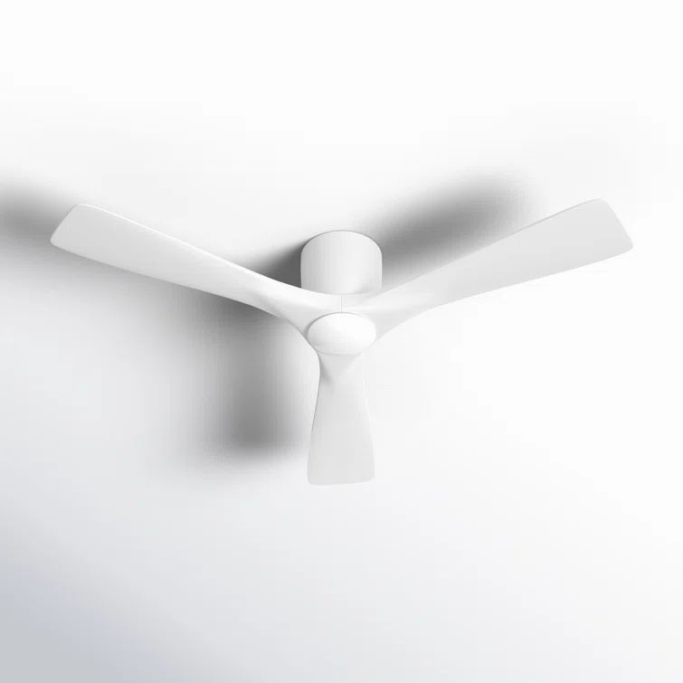 Matte White 48'' Modern Ceiling Fan with LED Light Kit