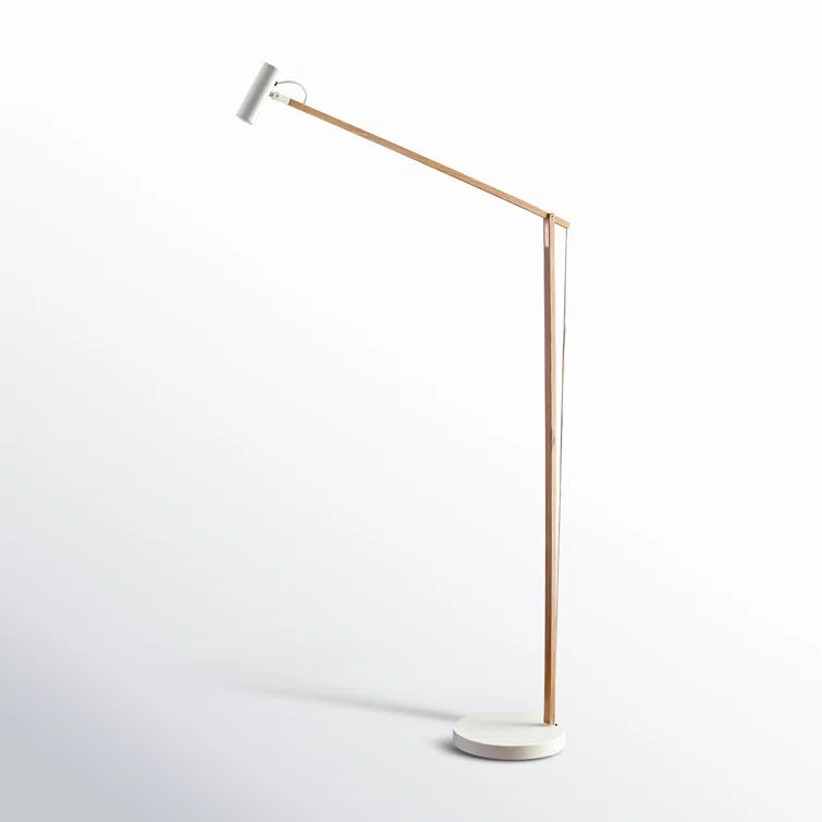 Crane Chic Natural Ash & Matte White 60.5'' LED Floor Lamp