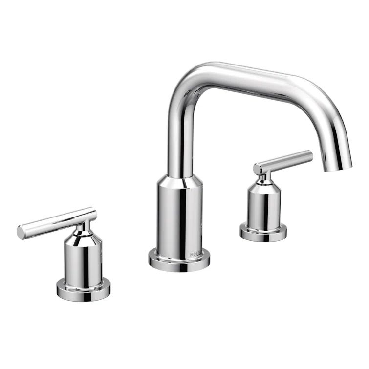 Gibson Chrome Double Handle Deck Mounted Roman Tub Faucet