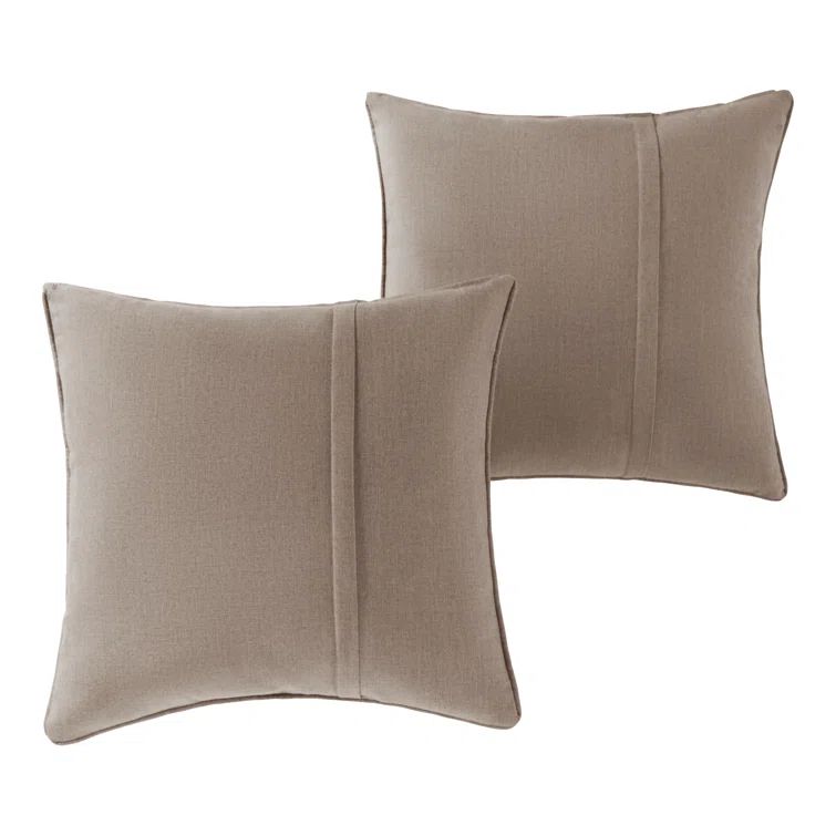 Beige Sunbrella Square Outdoor Cushion Set of 2