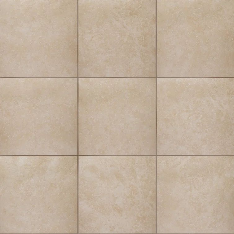 Roma 13-in x 13-in Beige Glazed Porcelain Floor and Wall Tile